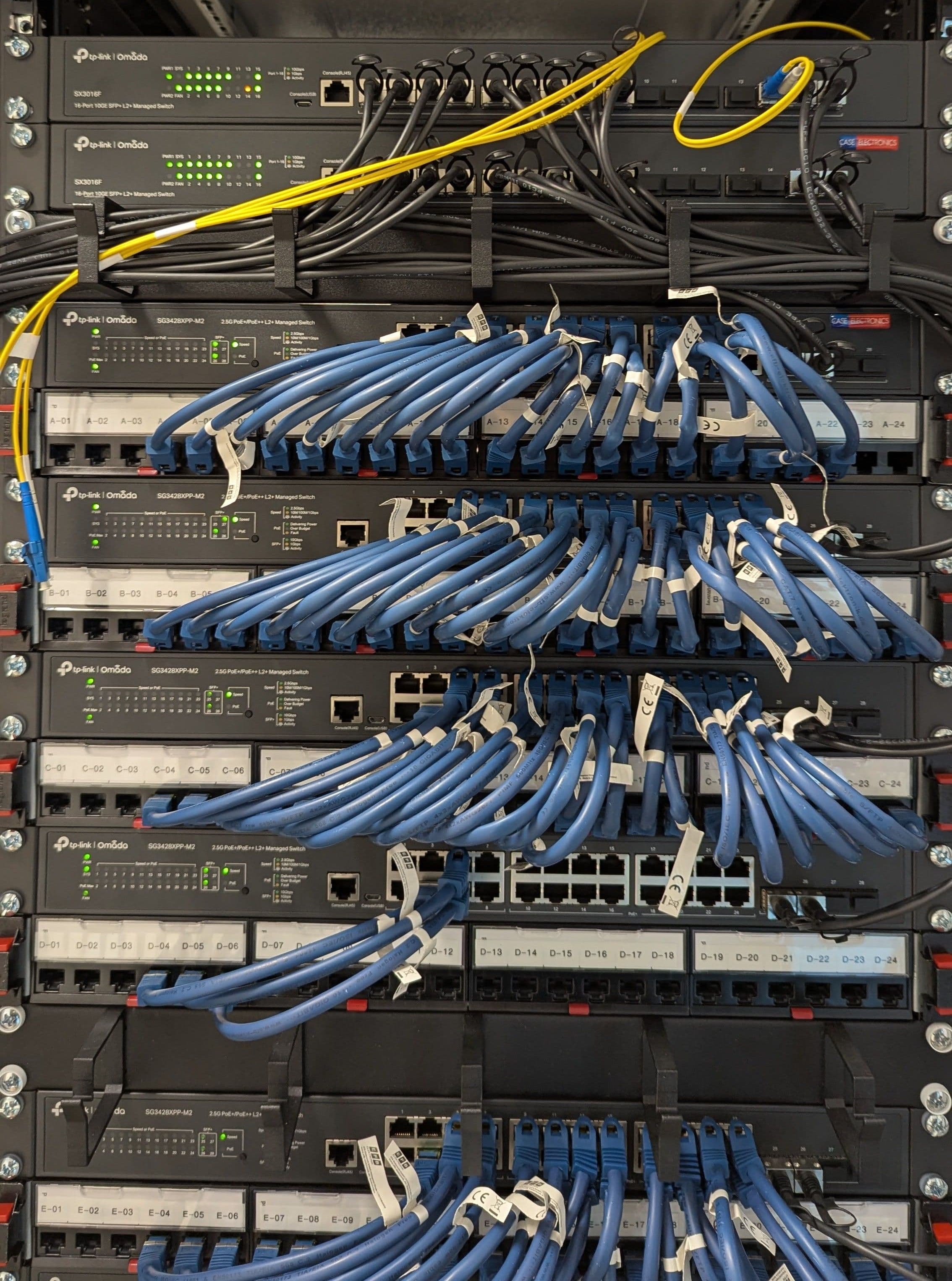 De nieuwe fully patched netwerkapparatuur bij Elmon