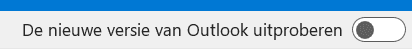 De befaamde schakelaar in Outlook (classic)